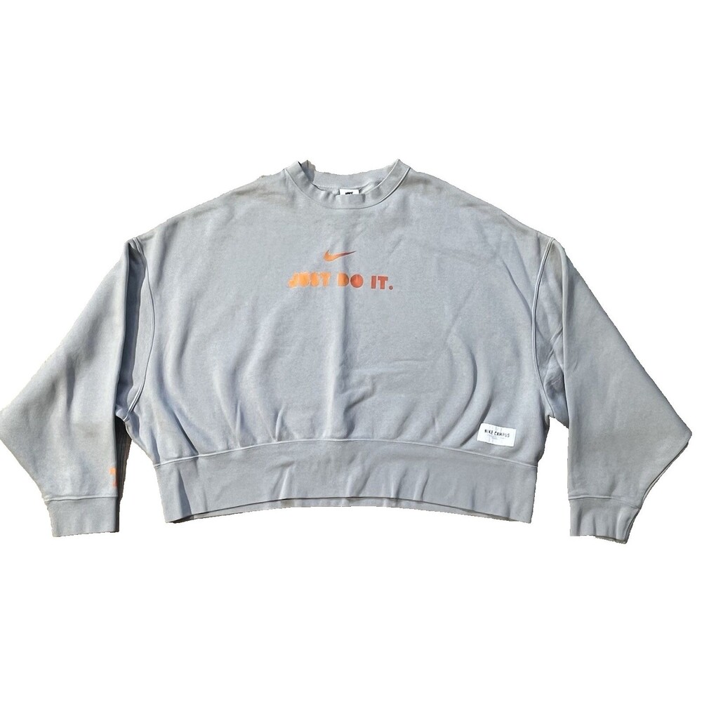 Nike Campus Womens Large Gray Tennessee Volunteers Cropped Sweatshirt